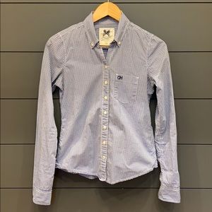 Gilly Hicks button down Sz.S. Bright blue gingham